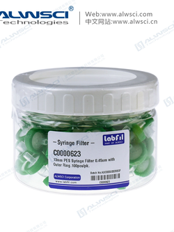13 mm PES syringe filter 0.45 with outer ring(100ชิ้น/แพ็ค)