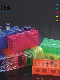 4-Way Micro Tube Rack, Link Together-แร็ค 4 ทางสำหรับใส่หลอดปั่นเหวี่ยง