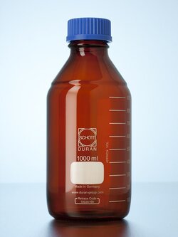 ขวดเก็บสารเคมี ขวดดูแรน ชนิดชา ชนิดปากแคบ DURAN® Laboratory Bottle Amber