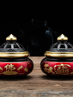 #กระถางกำยานมงคล ขนาด 3.5 นิ้ว/1 ชิ้นคละลาย (งานทองเหลือง)