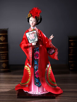 ตุ๊กตาผู้หญิงจีนราชวงศ์ชิง งานศิลปะจีน ของฝากจากเซี่ยงไฮ้