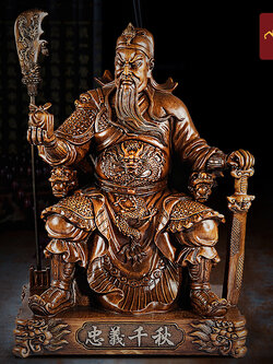 เทพเจ้ากวนอูงานเรซิ่นลงสีคุณภาพสูง เสริมมงคลในทุกๆด้าน