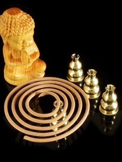 น้ำเต้าทองดูดทรัพย์ ที่วางธูปหอม,กำนานแบบวง วางกำยานทิเบต (1 ชิ้น)