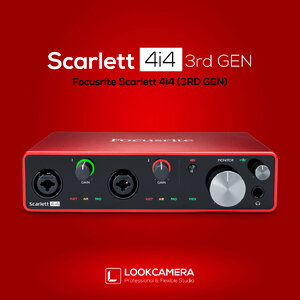 Focusrite Scarlett 4i4 (3RD GEN) Interface MIC A Grade สำหรับปรับแต่งเสียงรับส่งสัญญาณบันทึกเสียงไมโครโฟนกับคอมพิวเตอร์ รองรับไมค์สองตัว