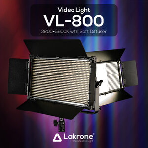 VL-800 ไฟแอลอีดี เปลี่ยนเฉดสีได้ 3200 และ 5600K พกพาได้ มี Bandoor ไฟเต็ม 75 วัตต์
