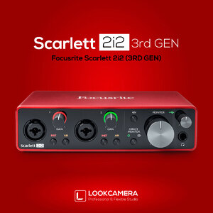 Focusrite Scarlett 2i2 (3RD GEN) Interface สำหรับปรับแต่งเสียงรับส่งสัญญาณบันทึกเสียงไมโครโฟนกับคอมพิวเตอร์ รองรับไมค์สองตัว