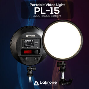 PL-15 ไฟวงกลมเปลี่ยนสีได้ 3200-5600K ไฟแอลอีดีพกพา ติดหัวกล้องได้ 13 วัตต์ พร้อม Battery N750 (4400 mAh) แบตเตอรี่สำหรับใช้คู่กับ PL-12 แถมฟรี Charger สำเนา